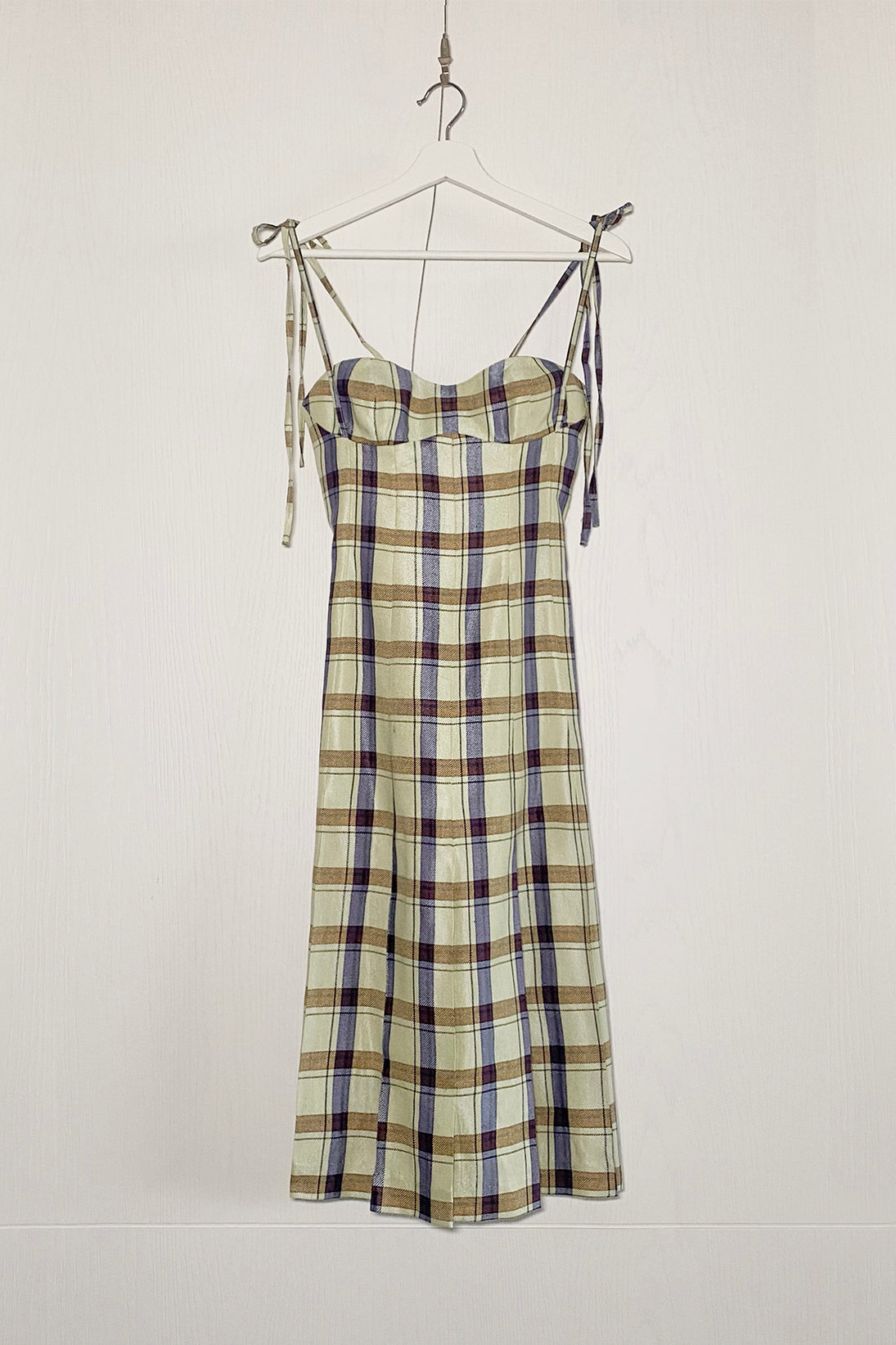 SUI checked midi dress