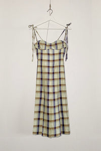 SUI checked midi dress